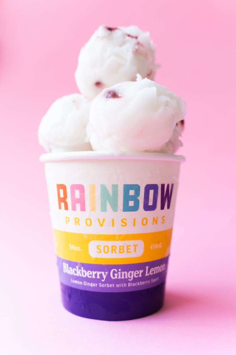 Load image into Gallery viewer, Rainbow Provisions - Blackberry Ginger Lemon Sorbet
