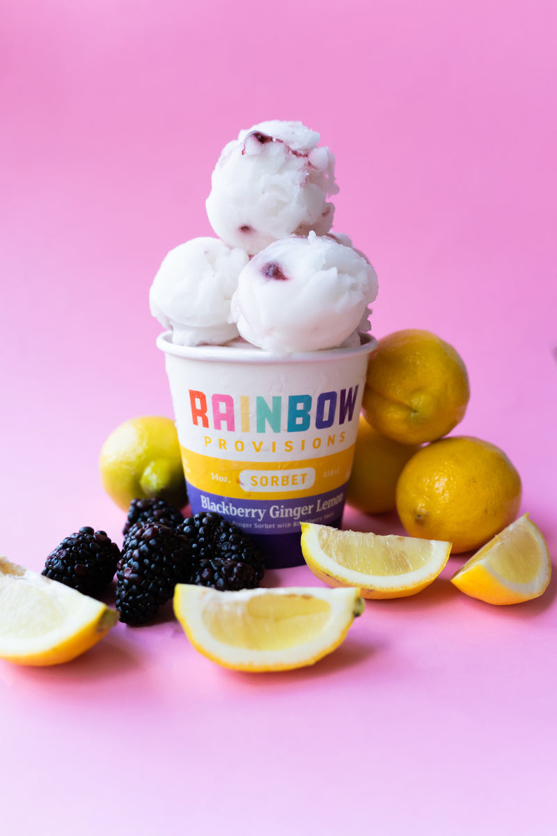 Load image into Gallery viewer, Rainbow Provisions - Blackberry Ginger Lemon Sorbet
