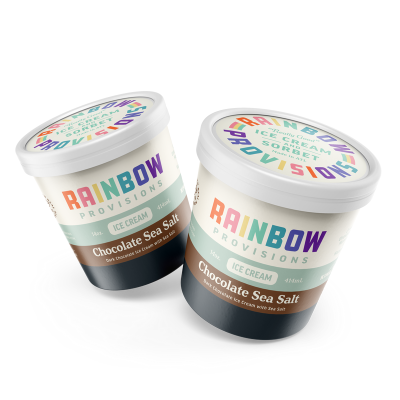 Load image into Gallery viewer, Rainbow Provisions - Chocolate Sea Salt Ice Cream
